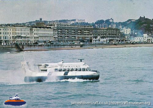SRN6 with Townsend -  (credit: The <a href='http://www.hovercraft-museum.org/' target='_blank'>Hovercraft Museum Trust</a>).